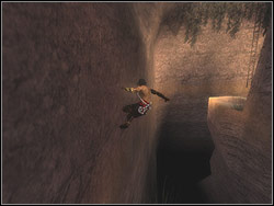 Enter to the gate and go a bit further to the right, and then to the left - The Tunnels - Walkthrough - Prince of Persia: The Two Thrones - Game Guide and Walkthrough