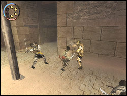 The temptation to get many particles of Sand of Time is strong but it isnt safe here - The Fortress - Walkthrough - Prince of Persia: The Two Thrones - Game Guide and Walkthrough