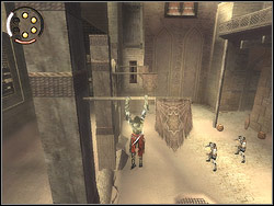 When you end exploring of the square, run to its center - The Fortress - Walkthrough - Prince of Persia: The Two Thrones - Game Guide and Walkthrough