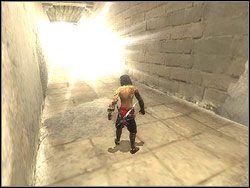 Jump onto the floor in front of you, come up to the wall - The Lower City Rooftops - Walkthrough - Prince of Persia: The Two Thrones - Game Guide and Walkthrough