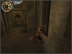 Farah will show up down below, in the distant part of the backyard - The Market District - Walkthrough - Prince of Persia: The Two Thrones - Game Guide and Walkthrough