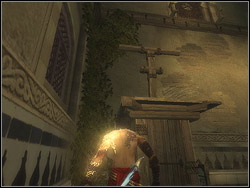 Head for left from the fountain, to the corner of the chamber - The Upper City - Walkthrough - Prince of Persia: The Two Thrones - Game Guide and Walkthrough