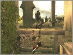 Hanging on the bas-relief continue the horizontal run right, landing on the platform this time - The City Gardens - Walkthrough - Prince of Persia: The Two Thrones - Game Guide and Walkthrough