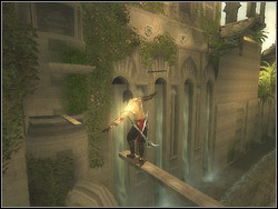Jump above the channel to the catwalk on its other side - The City Gardens - Walkthrough - Prince of Persia: The Two Thrones - Game Guide and Walkthrough