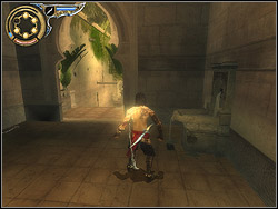 Clamber on the floor, you have the fountain on the right side - The Upper City - Walkthrough - Prince of Persia: The Two Thrones - Game Guide and Walkthrough
