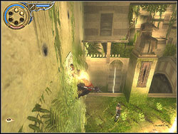 There is a square below with one Sand Guard and two Thralls - The City Gardens - Walkthrough - Prince of Persia: The Two Thrones - Game Guide and Walkthrough