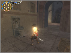 Swing yourself on the cross-bar and jump on the floor in front of you - The Canal - Walkthrough - Prince of Persia: The Two Thrones - Game Guide and Walkthrough