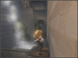 Go straight ahead, turn left behind the bend - The Promenade - Walkthrough - Prince of Persia: The Two Thrones - Game Guide and Walkthrough