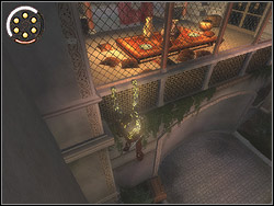 Enter the bushes straight ahead the entrance, destroy chests sticking out the wall with the net - The King's Road - Walkthrough - Prince of Persia: The Two Thrones - Game Guide and Walkthrough