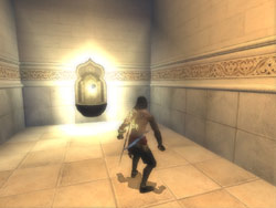 You will reach decorative tile then you will begin to fall down - The Palace Entrance - Walkthrough - Prince of Persia: The Two Thrones - Game Guide and Walkthrough
