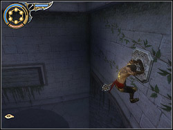 Run horizontally over the right wall and reach relief, sticking the dagger into it - The Hanging Gardens - Walkthrough - Prince of Persia: The Two Thrones - Game Guide and Walkthrough