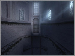 Exit through the gate (a) to the courtyard, filled with platforms and three revolving mechanisms - The Structure's Mind - Walkthrough - Prince of Persia: The Two Thrones - Game Guide and Walkthrough
