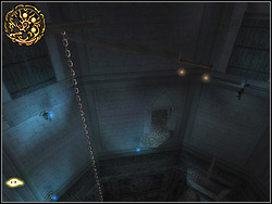 Switch on the panoramic view in order to check surroundings and to think out the method of getting to lower levels - The Well of Ancestors - Walkthrough - Prince of Persia: The Two Thrones - Game Guide and Walkthrough