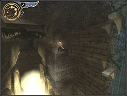 Stand at the precipice edge near the right wall - The Underground Cave - Walkthrough - Prince of Persia: The Two Thrones - Game Guide and Walkthrough