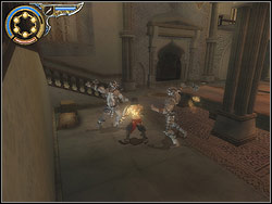 You will be attacked by the pack of enemies - The Royal Kitchen - Walkthrough - Prince of Persia: The Two Thrones - Game Guide and Walkthrough
