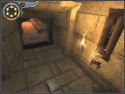 Take a look at the wall right from the fountain - The Royal Kitchen - Walkthrough - Prince of Persia: The Two Thrones - Game Guide and Walkthrough