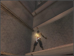 There are two ledges above your head - The Secret Passage - Walkthrough - Prince of Persia: The Two Thrones - Game Guide and Walkthrough