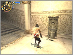 Go up the stairs over the corridor, turn to the right - The Royal Kitchen - Walkthrough - Prince of Persia: The Two Thrones - Game Guide and Walkthrough