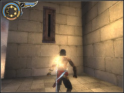 Look around, localize the rectangular mechanism in the wall near by - The Middle Tower - Walkthrough - Prince of Persia: The Two Thrones - Game Guide and Walkthrough