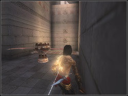 Walk ahead, and then turn with the corridor to the left - The Middle Tower - Walkthrough - Prince of Persia: The Two Thrones - Game Guide and Walkthrough