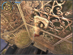 Jump from the pole to the relief sticking the dagger into it - The Middle Tower - Walkthrough - Prince of Persia: The Two Thrones - Game Guide and Walkthrough