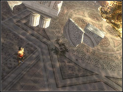 Before you will enter the war path remember don't' let the Vizier knock you down from platforms (particularly from horizontal bars) with viziers bullets - The Terrace - Walkthrough - Prince of Persia: The Two Thrones - Game Guide and Walkthrough