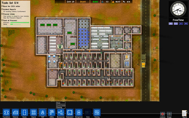 Creating a well-functioning, prosperous and self-sufficient structure is basically the only goal of the game, as it doesn't feature any definite ending or even scenarios apart from the tutorial - What is the game about? - Prison Architect - Game Guide and Walkthrough