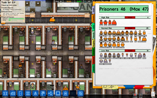 Despite the fact that Prison Architect has a humorous character, it's hard to deny the simulation and economy aspects of the game - Prison Architect - Game Guide and Walkthrough