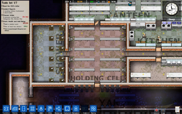 In the current version of Prison Architect, the holding cell should be created only to receive money from one of the grants (see: Budget) - Holding Cell - Rooms - Prison Architect - Game Guide and Walkthrough