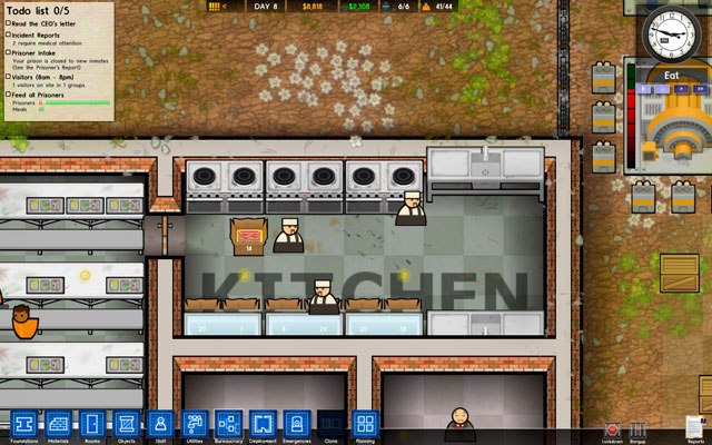 The kitchen doesn't need to be big to function properly - Kitchen - Rooms - Prison Architect - Game Guide and Walkthrough