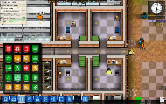 Offices don't need to be large to function properly - Office - Rooms - Prison Architect - Game Guide and Walkthrough