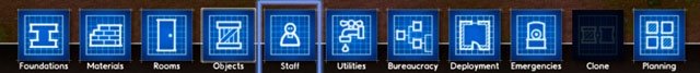 The Staff menu can be found in the lower part of the interface (screen above) - Staff - Prison Architect - Game Guide and Walkthrough