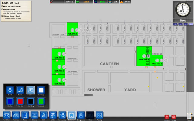 If you want to create a new zone in the building, you should surround the chosen area with a wall and afterwards build an entrance - Deployment - Prison Architect - Game Guide and Walkthrough