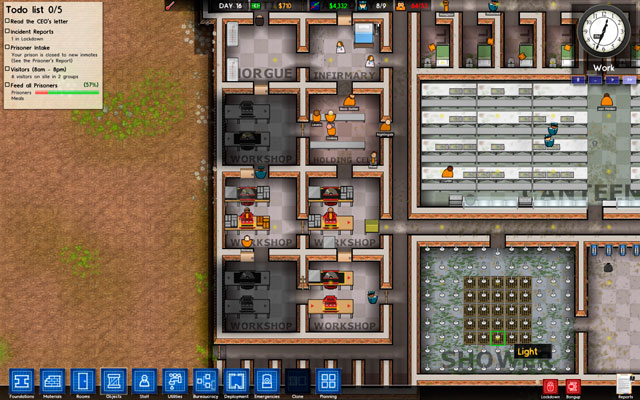 Sometimes it's hard to balance the finance of your facility. - Budget - Prison Architect - Game Guide and Walkthrough