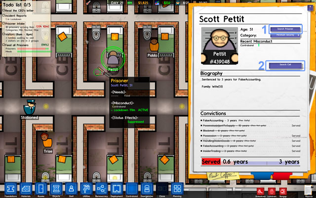 Contraband is all items smuggled or stolen by prisoners - Contraband - Prison Architect - Alpha 11 - Game Guide and Walkthrough