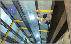 Some more climbing here #1, followed by going down the elevator shaft #2 - Walkthrough - Chapter 1 - Walkthrough - Prison Break: The Conspiracy - Game Guide and Walkthrough