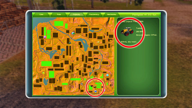 Thanks to this tab, you can quickly switch between the vehicles that you have. - GPS, side menu and seasons of the year - Elements of the game - Professional Farmer 2014 - Game Guide and Walkthrough
