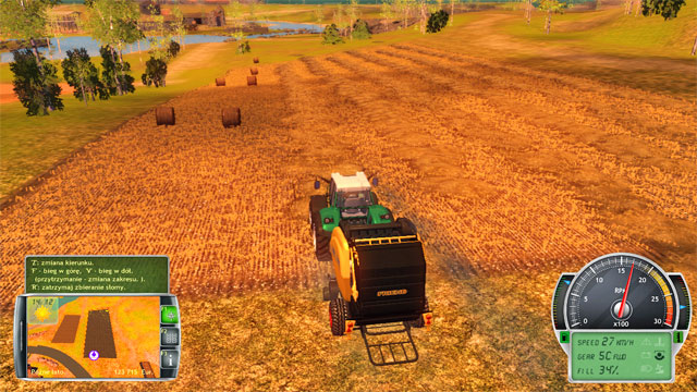 The leftover straw can be baled. - Straw baling - Field works - Professional Farmer 2014 - Game Guide and Walkthrough
