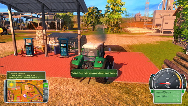 Drive up to the petrol station. - Getting acquainted with the farm and first works - The Career Mode - Professional Farmer 2014 - Game Guide and Walkthrough