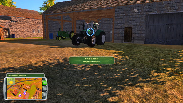 Approach the tractor and press [E] to get inside. - Getting acquainted with the farm and first works - The Career Mode - Professional Farmer 2014 - Game Guide and Walkthrough