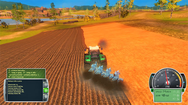 While plowing, try to be precise- do not leave unplowed strips. - Getting acquainted with the farm and first works - The Career Mode - Professional Farmer 2014 - Game Guide and Walkthrough