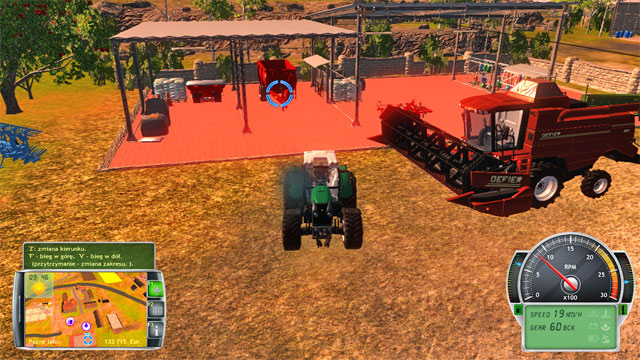 Attach the trailer to the tractor. - Getting acquainted with the farm and first works - The Career Mode - Professional Farmer 2014 - Game Guide and Walkthrough