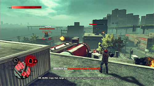 The main advantage of using rocket or grenade launcher is that you can all the time stay at the same place, shooting also more distant targets (screen above) - [Main mission 10] The Mad Scientist - Main missions - Prototype 2 - Game Guide and Walkthrough