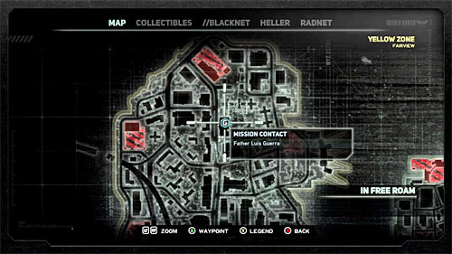 In order to start this mission, you have to get to location [281, 1080], specifically to the shiny circle on the building's rooftop - [Main mission 13] The Airbridge - Main missions - Prototype 2 - Game Guide and Walkthrough