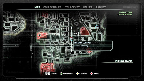 In order to start this mission, you have to get to location [814, 1476], specifically to the shiny circle located on one of the balconies of the skyscraper - [Main mission 15] A Stranger Among Us - Main missions - Prototype 2 - Game Guide and Walkthrough