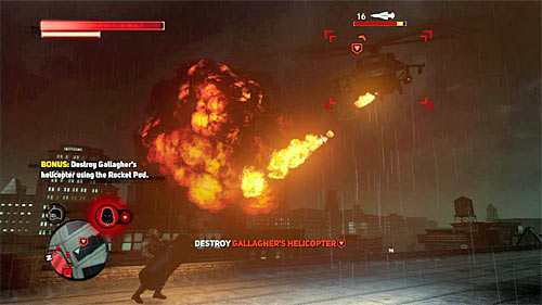 It is beast to use newly obtained missile launcher to destroy helicopter, and this is also a bonus mission objective - [Main mission 16] The White Light - Main missions - Prototype 2 - Game Guide and Walkthrough