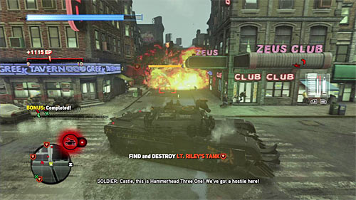 After that action move towards other vehicles in the area and when you see one of them, start shooting it (LB and RB buttons) - [Main mission 18] Taking the Castle - Main missions - Prototype 2 - Game Guide and Walkthrough