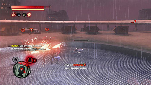 With this task is connected quite complex bonus objective, since you will have to kill evolved enemies in at least 6 different ways - [Main mission 27] Divine Intevention - Main missions - Prototype 2 - Game Guide and Walkthrough