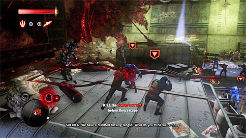 There are three groups of scientists in total to be eliminated and you do not have to worry, that they will suddenly leave the lair - [Blacknet mission 4] Operation: Manticore - Blacknet missions - Prototype 2 - Game Guide and Walkthrough
