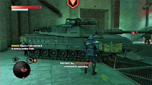 The important information is fact, that in order to complete the bonus objective, you have to use a tank to destroy at least one enemy machine - [Blacknet mission 5] Operation: Keyhole - Blacknet missions - Prototype 2 - Game Guide and Walkthrough
